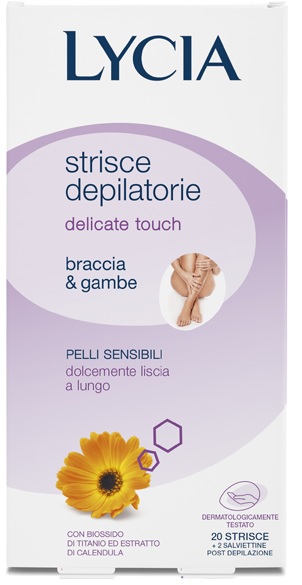 LYCIA 20 STRISCE BRACCIA/GAMBE PELLI DELICATE 12 PEZZI - Farmacia Bartoli