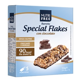 NUTRIFREE BARRETTE SPECIAL FLAKES CIOCCOLATO 24,8 G X 5 - Farmacia Bartoli