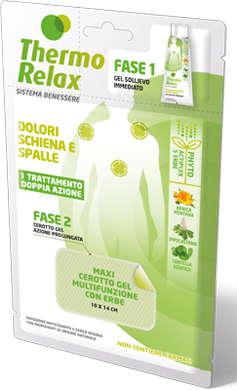 THERMO RELAX FITO GEL DOLORI SCHIENA E SPALLE FASE 2 MAXI CEROTTO GEL MULTIFUNZIONALE CON ERBE 1 PEZZO - Farmacia Bartoli