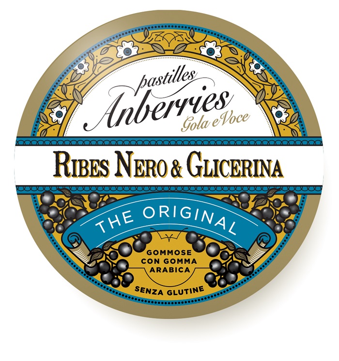ANBERRIES CLASSICHE RIBES NERO & GLICERINA CARAMELLE 55 G - Farmacia Bartoli