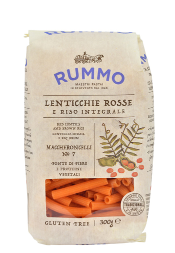 RUMMO MACCHERONCELLI N 7 LENTICCHIE ROSSE E RISO INTEGRALE 300 G - Farmacia Bartoli