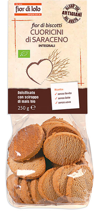 FIOR DI LOTO CUORICINI DI GRANO SARACENO INTEGRALE 250 G - Farmacia Bartoli