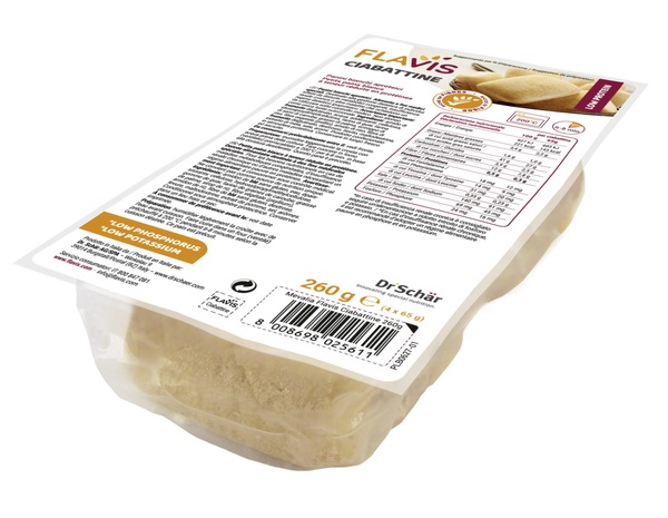 FLAVIS CIABATTINE PANINI BIANCHI APROTEICI 4 PEZZI DA 65 G - Farmacia Bartoli