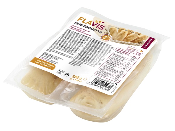 FLAVIS MINI BAGUETTE PANINI BIANCHI APROTEICI 2 PEZZI DA 100 G - Farmacia Bartoli