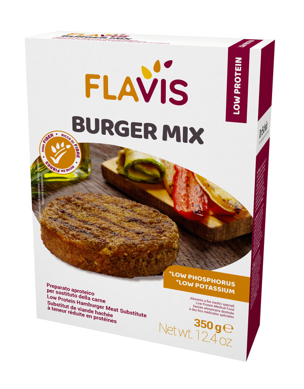 FLAVIS BURGER MIX PREPARATO APROTEICO PER SOSTITUTO DELLA CARNE 350 G - Farmacia Bartoli
