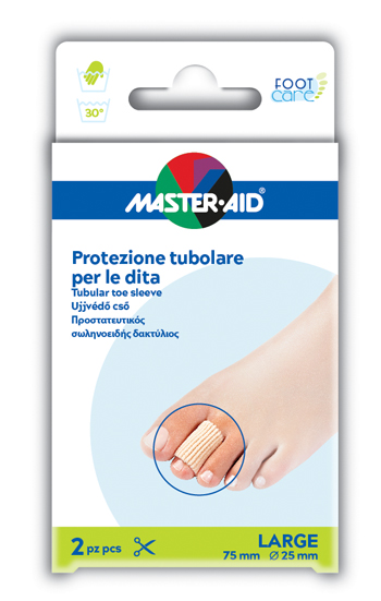 PROTEZIONE TUBOLARE IN GEL MASTER-AID FOOTCARE ELASTICIZZATO LARGE 7,5 CM 20 MM 2 PEZZI C5 - Farmacia Bartoli
