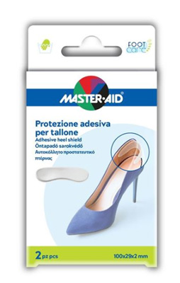 PROTEZIONE ADESIVA MASTER-AID FOOTCARE TRASPARENTE TALLONE 2 PEZZI A4 - Farmacia Bartoli