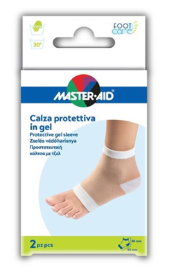 CALZA CON PROTEZIONE MASTER-AID FOOTCARE IDRATANTE IN GEL/TESSUTO PER TALLONI 2 PEZZI F1 - Farmacia Bartoli