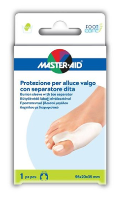 PROTEZIONE MASTER-AID FOOTCARE PER ALLUCE VALGO CON SEPARATORE DITA INTEGRATO 1 PEZZO D9 - Farmacia Bartoli