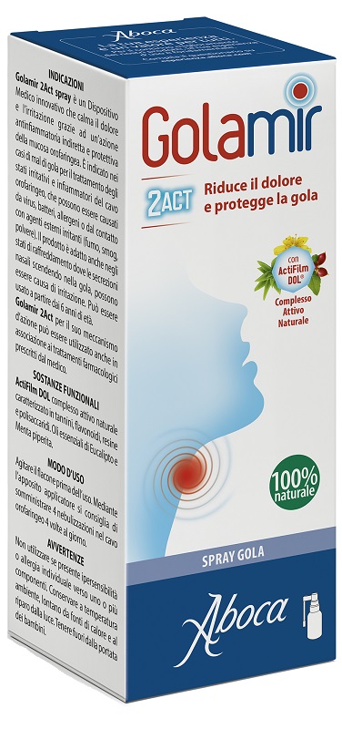 GOLAMIR 2ACT SPRAY 30 ML NO ALCOOL ADULTI E BAMBINI DA UN ANNO DI ETA' - Farmacia Bartoli