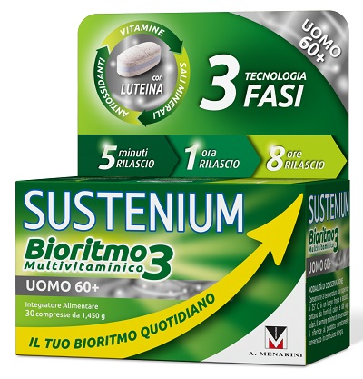 SUSTENIUM BIORITMO3 UOMO 60+ 30 COMPRESSE - Farmacia Bartoli