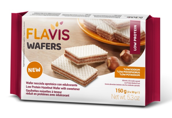 FLAVIS WAFERS NOCCIOLA APROTEICO 3 PORZIONI DA 50 G - Farmacia Bartoli