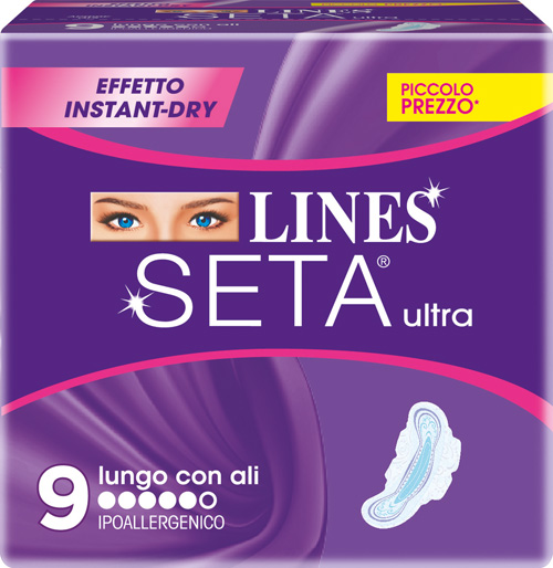 LINES SETA ULTRA ASSORBENTI LUNGHI 9 PEZZI - Farmacia Bartoli