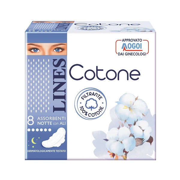 LINES COTONE ULTRA NOTTE 8 PEZZI - Farmacia Bartoli