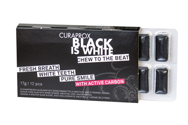 CURAPROX BLACK IS WHITE TO GO CHEWING GUM SLEEVE 12 PEZZI - Farmacia Bartoli