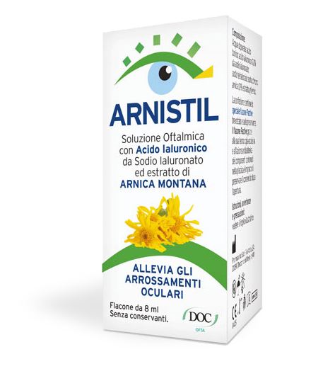 ARNISTIL SOLUZIONE OFTALMICA ACIDO IALURONICO 0,2% + ESTRATTO DI ARNICA MONTANA 0,1% FLACONE 8 ML - Farmacia Bartoli