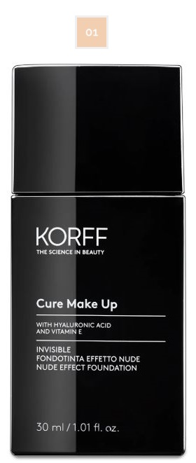 KORFF CURE MAKE UP FONDOTINTA INVISIBLE EFFETTO NUDE 01 - Farmacia Bartoli
