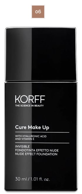 KORFF CURE MAKE UP FONDOTINTA INVISIBLE EFFETTO NUDE 06 - Farmacia Bartoli