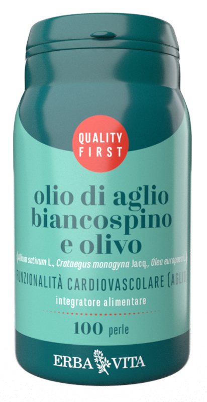 OLIO DI AGLIO BIANCOSPINO E OLIVO 100 PERLE - Farmacia Bartoli