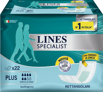 LINES SPECIALIST PANNOLONE RETTANGOLARE 22 PEZZI - Farmacia Bartoli