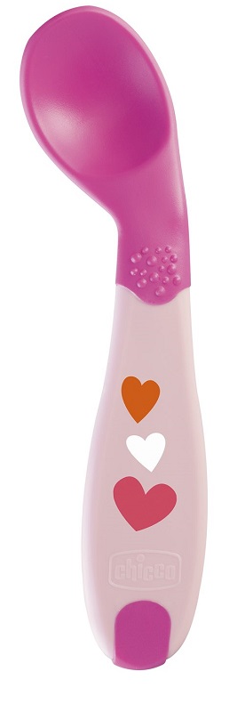 CHICCO CUCCHIAIO ANGOLATO 8M+ ROSA - Farmacia Bartoli