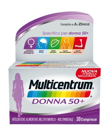 MULTICENTRUM DONNA 50+ 60 COMPRESSE - Farmacia Bartoli
