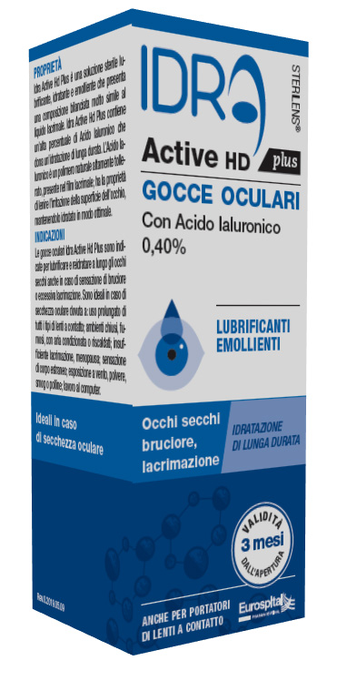 GOCCE OCULARI STERILENS IDRA ACTIVE HD PLUS 10 ML CON ACIDO IALURONICO 0,40% - Farmacia Bartoli