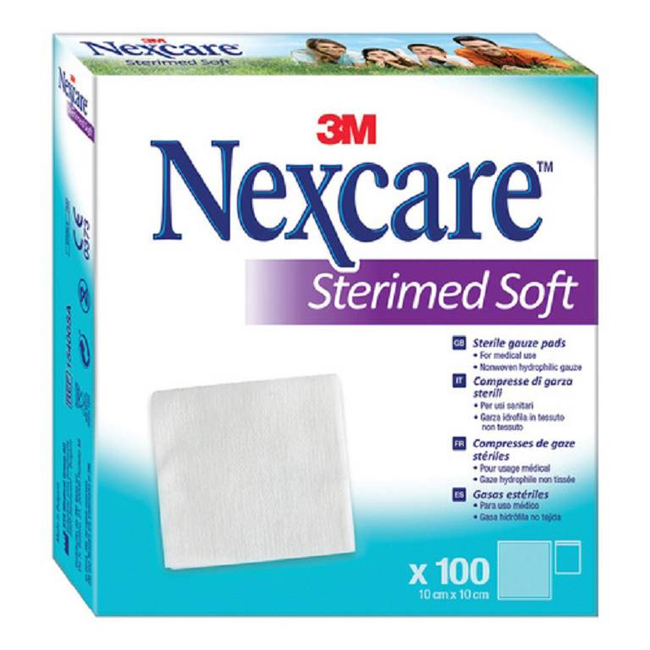GARZA COMPRESSA STERIMED SOFT IN TESSUTO NON TESSUTO STERILE 10X10CM 100 PEZZI MULTILINGUAL - Farmacia Bartoli
