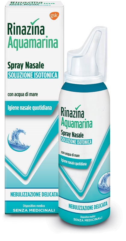 RINAZINA AQUAMARINA ISOTONICA SPRAY NEBULIZZAZIONE DELICATA 100 ML - Farmacia Bartoli