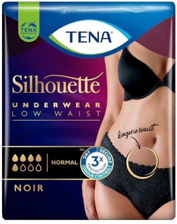 TENA SILHOUETTE NOIR M 10 PEZZI - Farmacia Bartoli