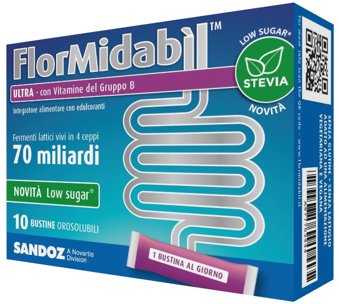 FLORMIDABIL ULTRA 10 BUSTINE CON STEVIA - Farmacia Bartoli