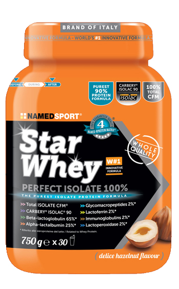 STAR WHEY PERFECT ISOLATE 100% DELICE HAZELNUT 750 G - Farmacia Bartoli