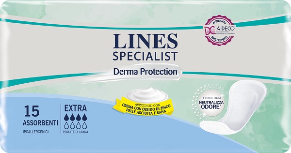 LINES SPECIALIST DERM PANNOLONE SAGOMATO EXTRA 15 PEZZI - Farmacia Bartoli