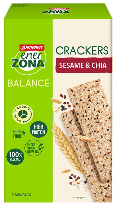 ENERZONA CRACKERS SESAME & CHIA 25 G - Farmacia Bartoli