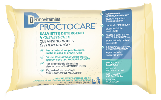 DERMOVITAMINA PROCTOCARE SALVIETTE DETERGENTI 15 PEZZI - Farmacia Bartoli