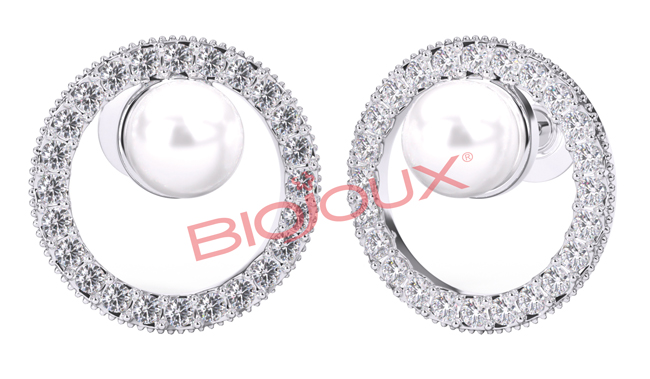 ORECCHINI POST FORATURA PEARL IN CRYSTAL CIRCLE BJT985 - Farmacia Bartoli