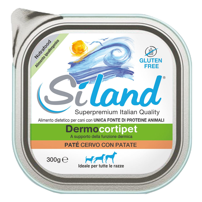 SILAND DERMOCORTIPET UMIDO CANE CERVO/PATATA 300 G - Farmacia Bartoli