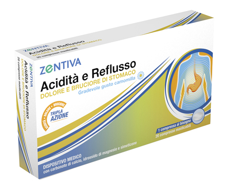 ZENTIVA ACIDITA' REFLUSSO 20 COMPRESSE MASTICABILI - Farmacia Bartoli