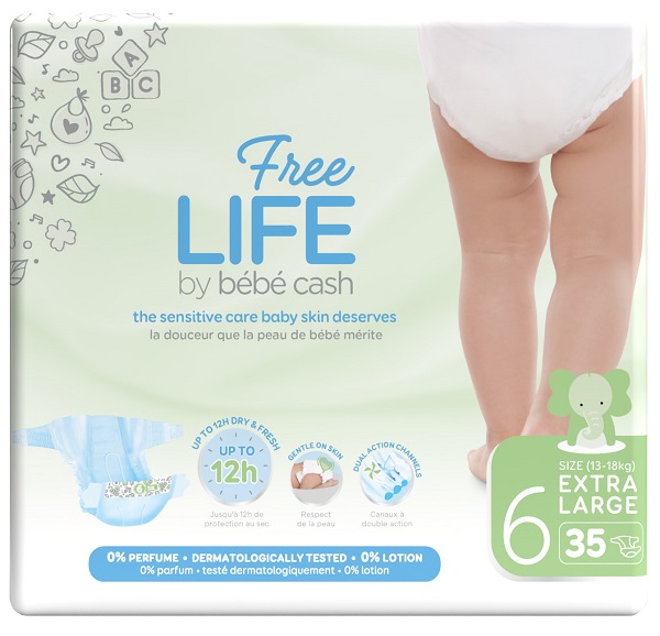 FREELIFE BY BEBECASH PANTS XL TAGLIA 6 17 KG+ GIROVITA FINO A 72 CM 18 PEZZI - Farmacia Bartoli