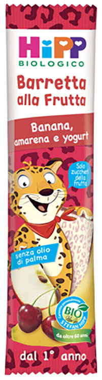 HIPP BIO BARRETTA ALLA FRUTTA BANANA/AMARENA/YOGURT 23 G - Farmacia Bartoli