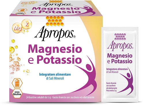 APROPOS MAGNESIO POTASSIO 24 BUSTINE DA 5 G GUSTO ARANCIA - Farmacia Bartoli