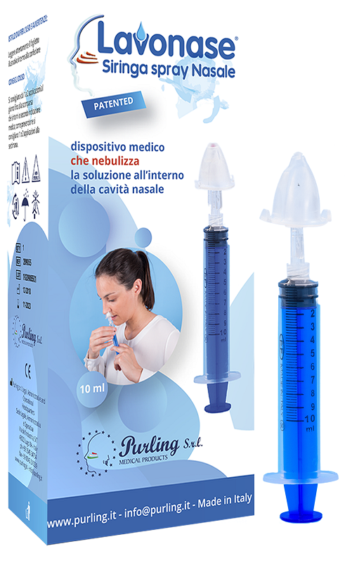 LAVONASE SIRINGA SPRAY NASALE NON STERILE 10 ML LUER-LOCK CON CAPPUCCIO + UGELLO NASALE CON RACCORDO LUER-LOCK + PERFORATORE CON VALVOLA NON RITORNO CON TAPPO - Farmacia Bartoli