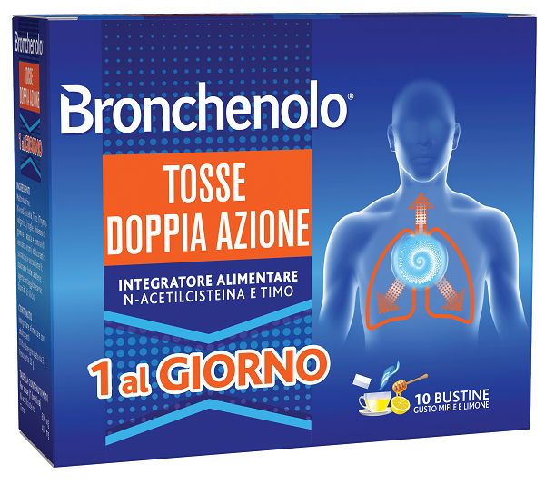 BRONCHENOLO TOSSE DOPPIA AZIONE 10 BUSTINE - Farmacia Bartoli