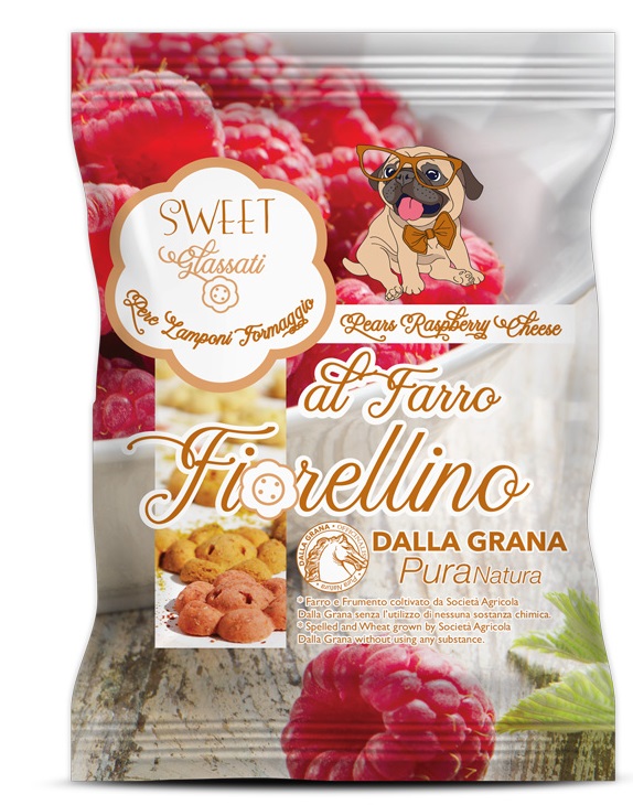BISCOTTI FIORI AL FARRO PERE-LAMPONI-FORMAGGIO 100 G - Farmacia Bartoli