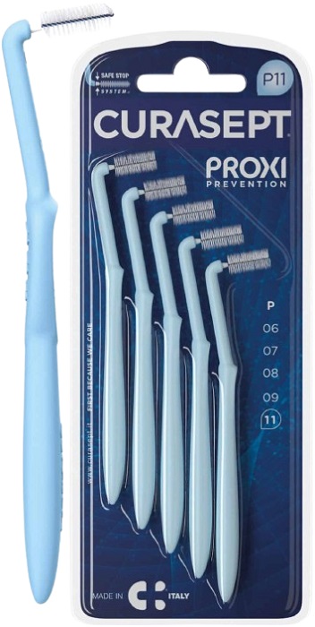 CURASEPT PROXI ANGLE P11 AZZURRO/LIGHT BLUE 5 PEZZI - Farmacia Bartoli
