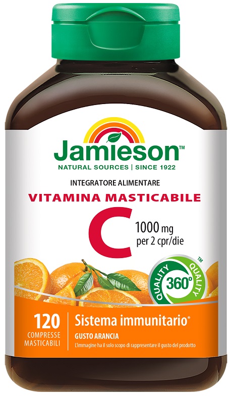 JAMIESON VITAMINA C 1000 MASTICABILE ARANCIA 120 COMPRESSE - Farmacia Bartoli