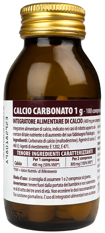 CALCIO CARBONATO NUOVA FORMULA 1 G 100 COMPRESSE - Farmacia Bartoli