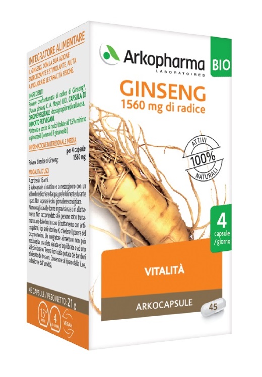 ARKOCPS GINSENG 45 CAPSULE BIO - Farmacia Bartoli