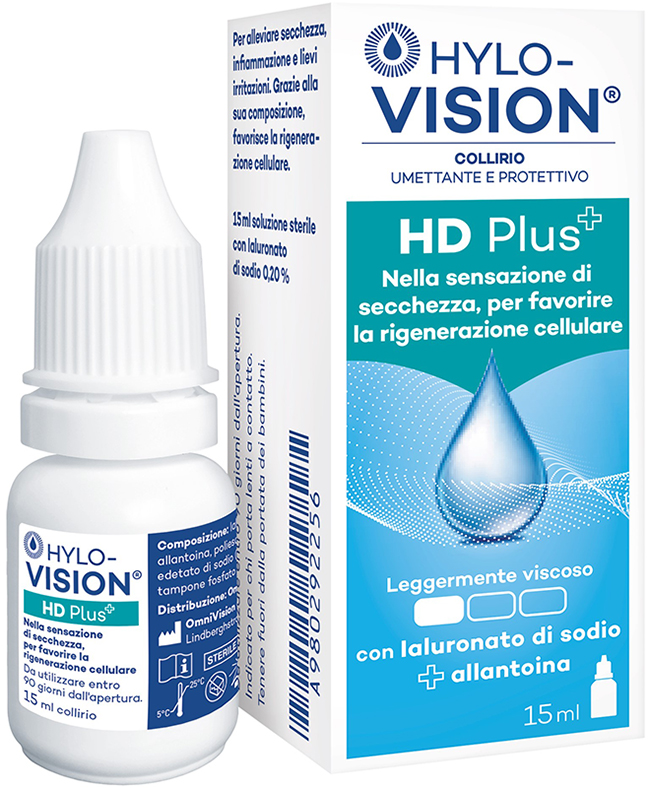 HYLOVISION HD PLUS COLLIRIO UMETTANTE E PROTETTIVO 15 ML - Farmacia Bartoli