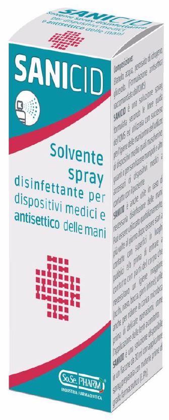 SANICID SOLUZIONE SPRAY PER DISINFEZIONE DISPOSITIVI MEDICI E ANTISETTICO MANI 30 ML - Farmacia Bartoli